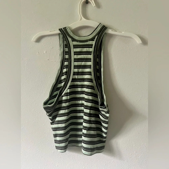 Rue21 NWT Sage Striped Halter Tank Top - Small - Picture 3 of 4